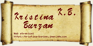 Kristina Burzan vizit kartica